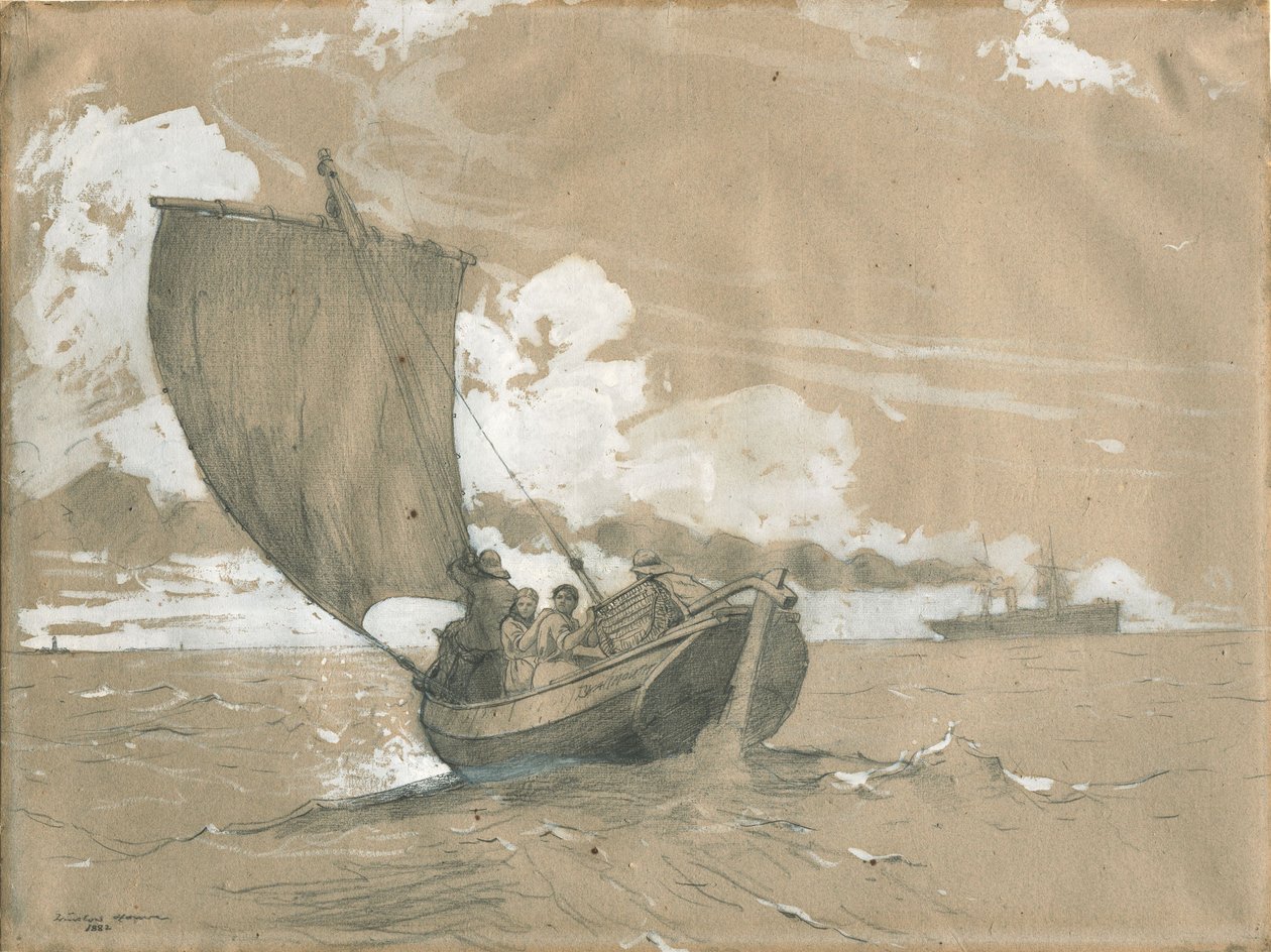 Rybaření u Scarborough od Winslow Homer