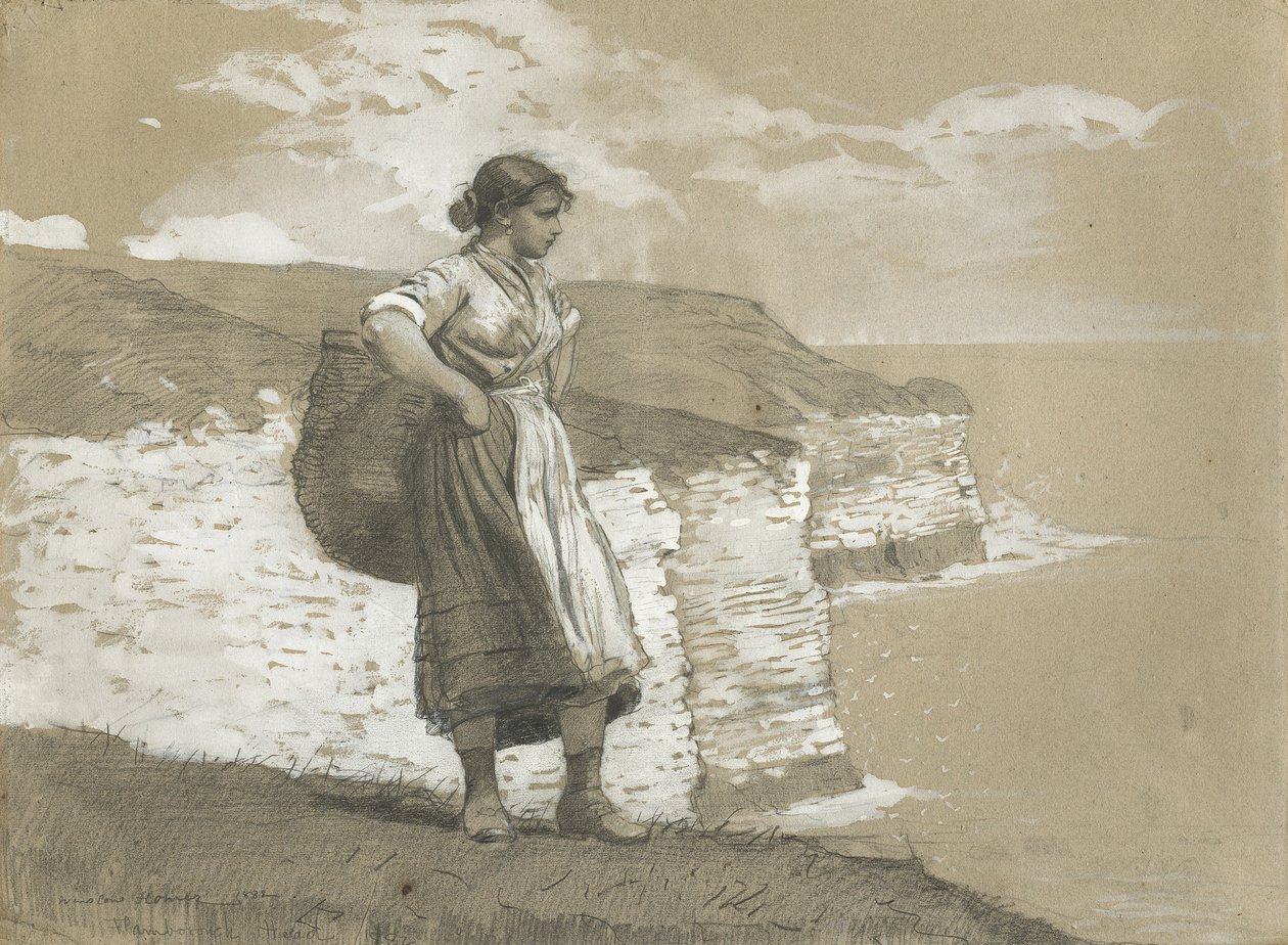 Flamborough Head, Anglie, 1882 od Winslow Homer