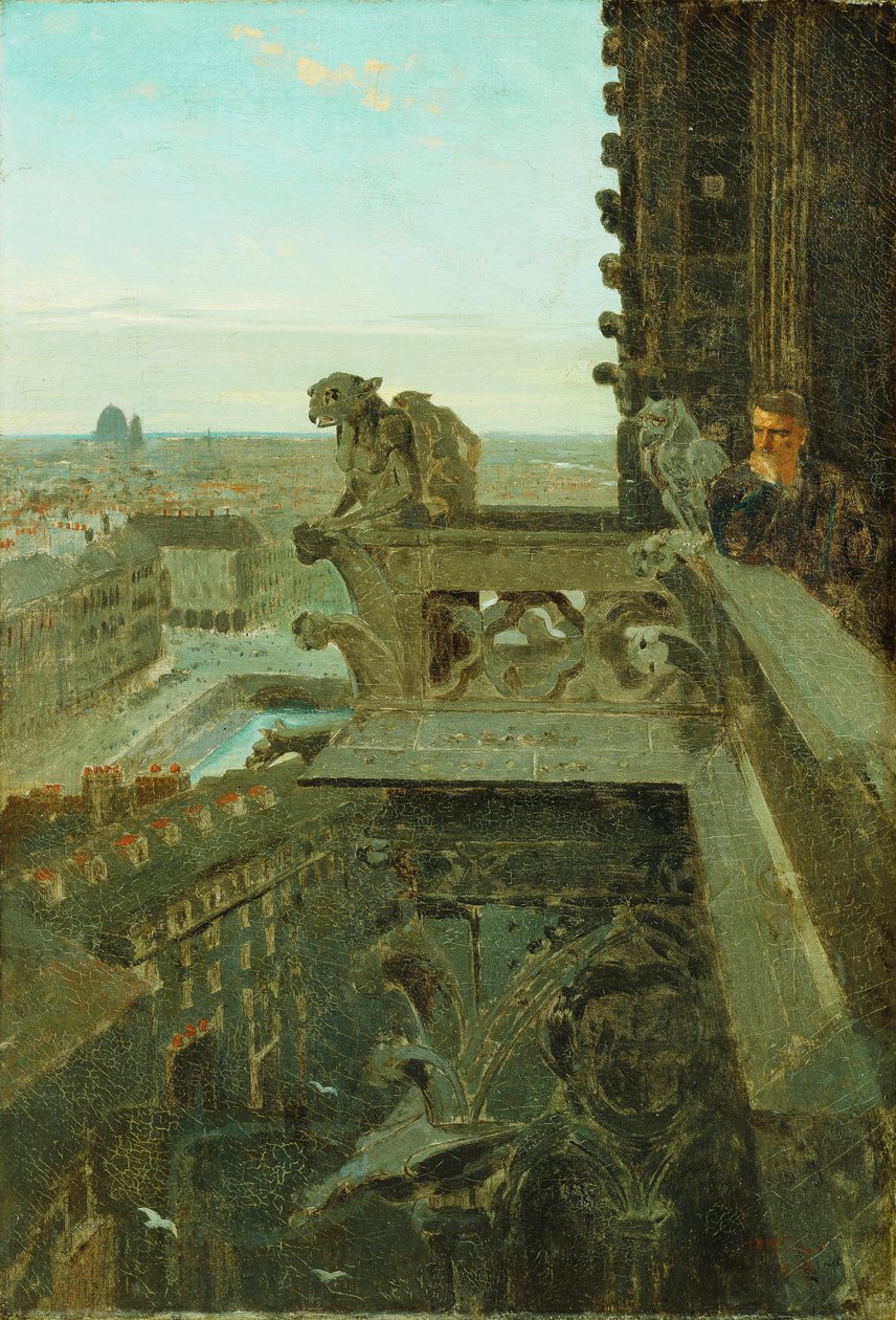 Chrliče v Notre Dame, 1867 od Winslow Homer