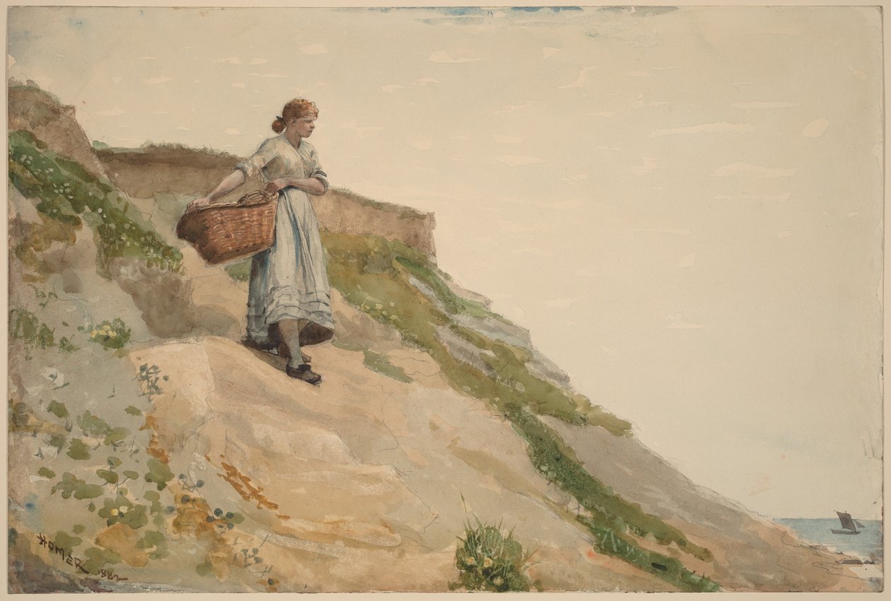 Dívka nesoucí košík od Winslow Homer