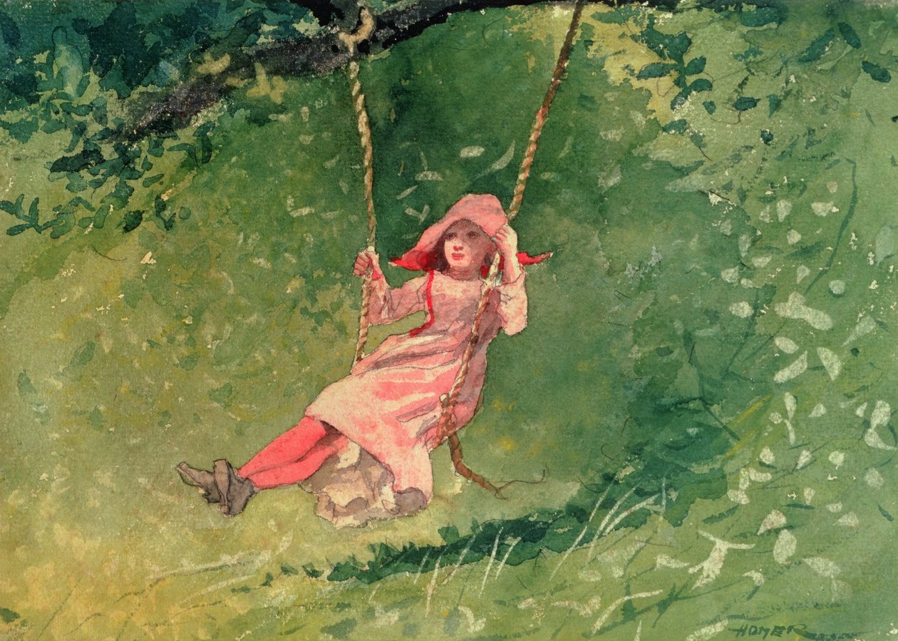 Dívka na houpačce od Winslow Homer