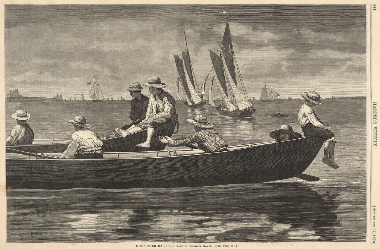 Gloucester Harbor, z Harper od Winslow Homer