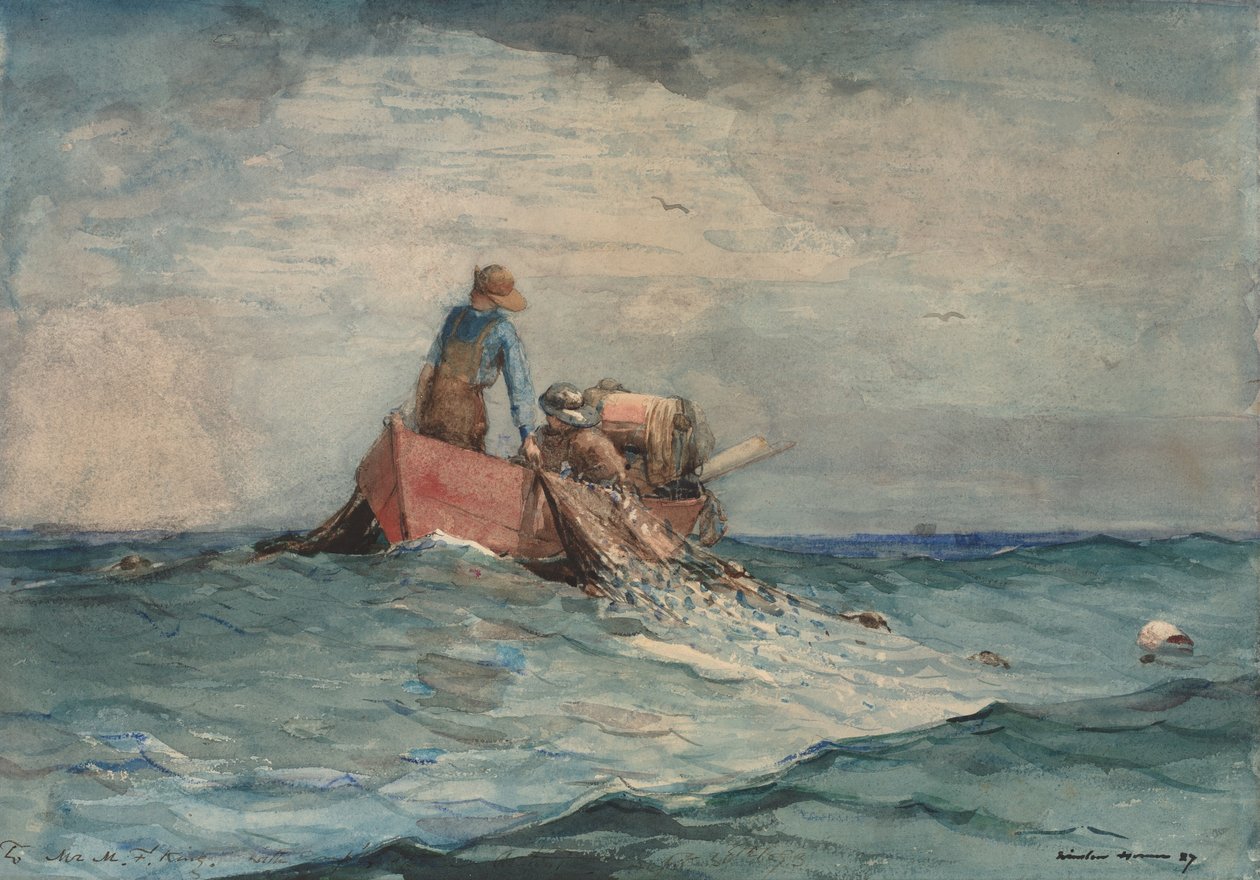 Vytahování v sítích, 1887. od Winslow Homer