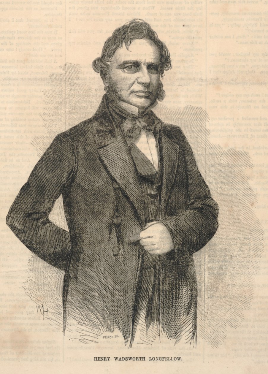 Henry Wadsworth Longfellow, z Ballouova obrazového průvodce kreslením, 25. prosince 1858. od Winslow Homer