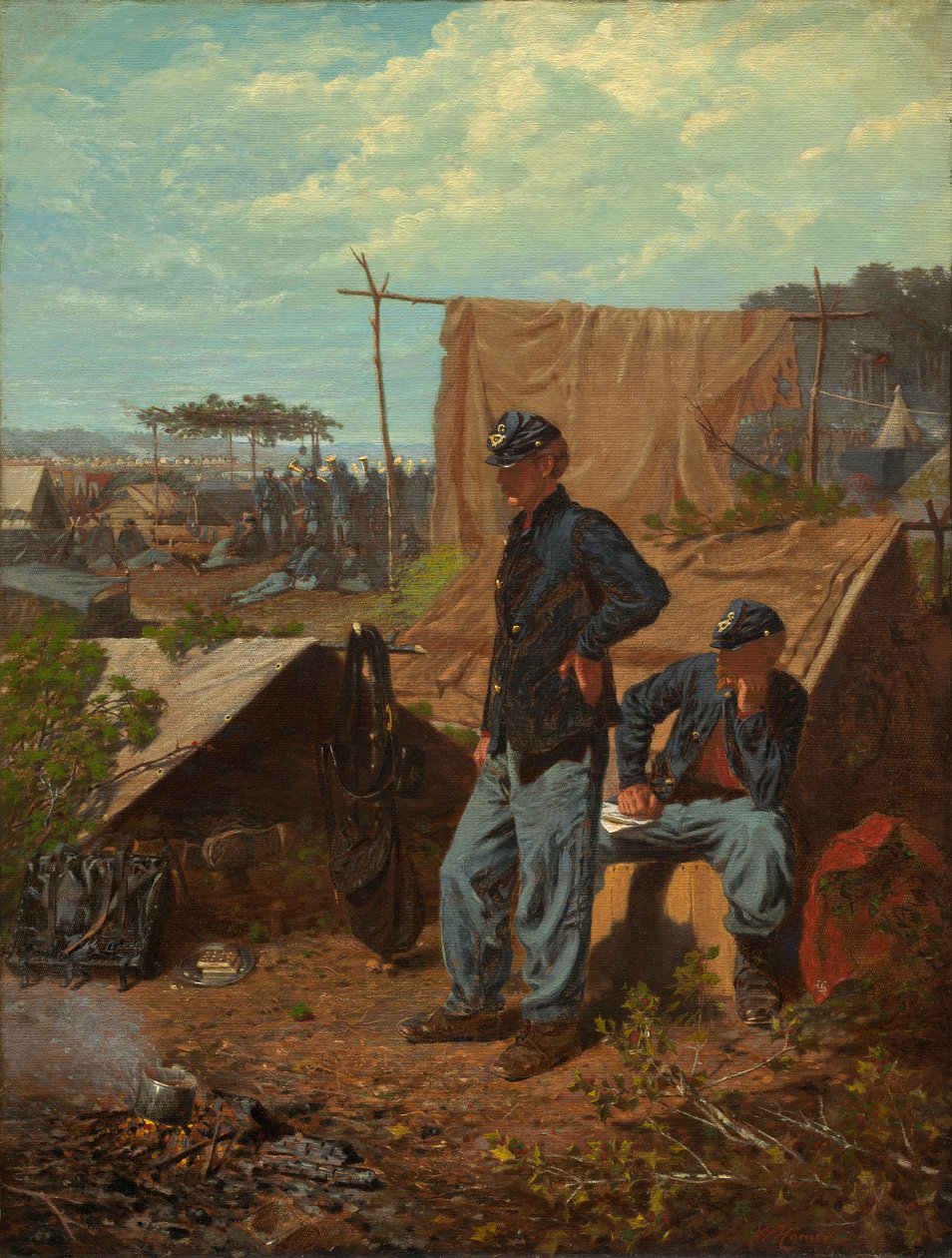 Home, Sweet Home, cca 1863 (olej na plátně) od Winslow Homer