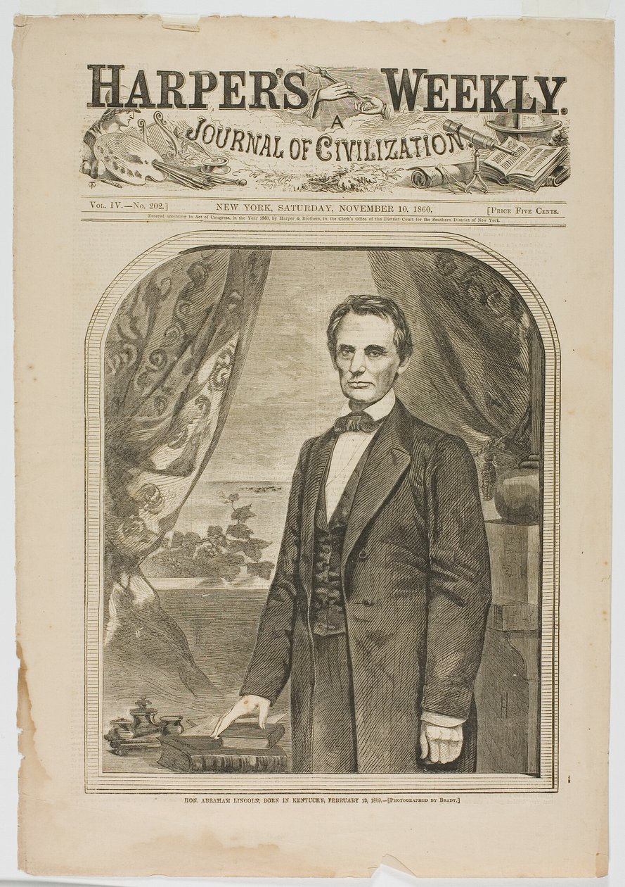 Ctihodný Abraham Lincoln, narozen 12. února 1809 v Kentucky od Winslow Homer