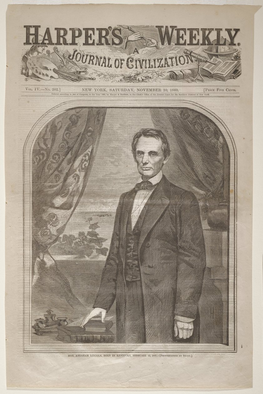 Ctihodný Abraham Lincoln, narozený v Kentucky, 12. února 1809 od Winslow Homer