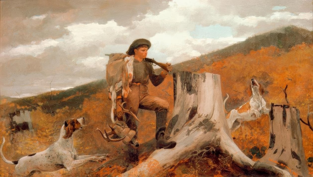 Lovec a psi od Winslow Homer