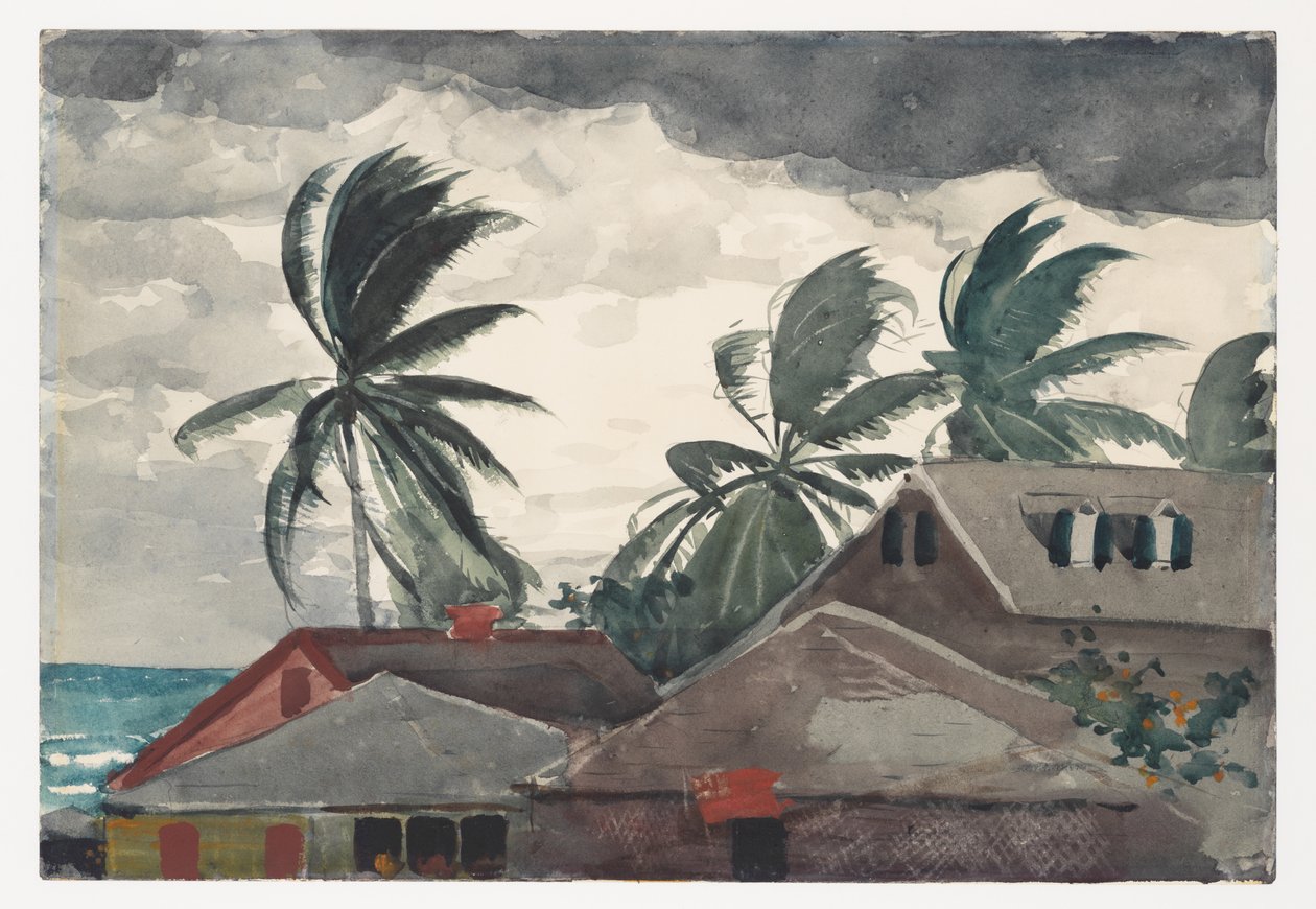 Hurikán, Bahamy od Winslow Homer