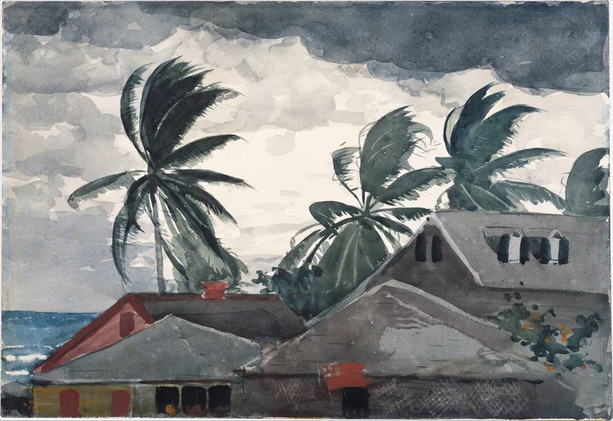 Hurikán, Bahamy od Winslow Homer