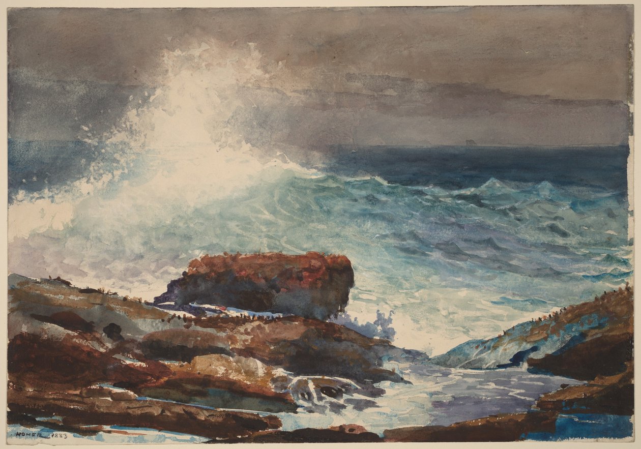 Příliv, Scarboro, Maine od Winslow Homer