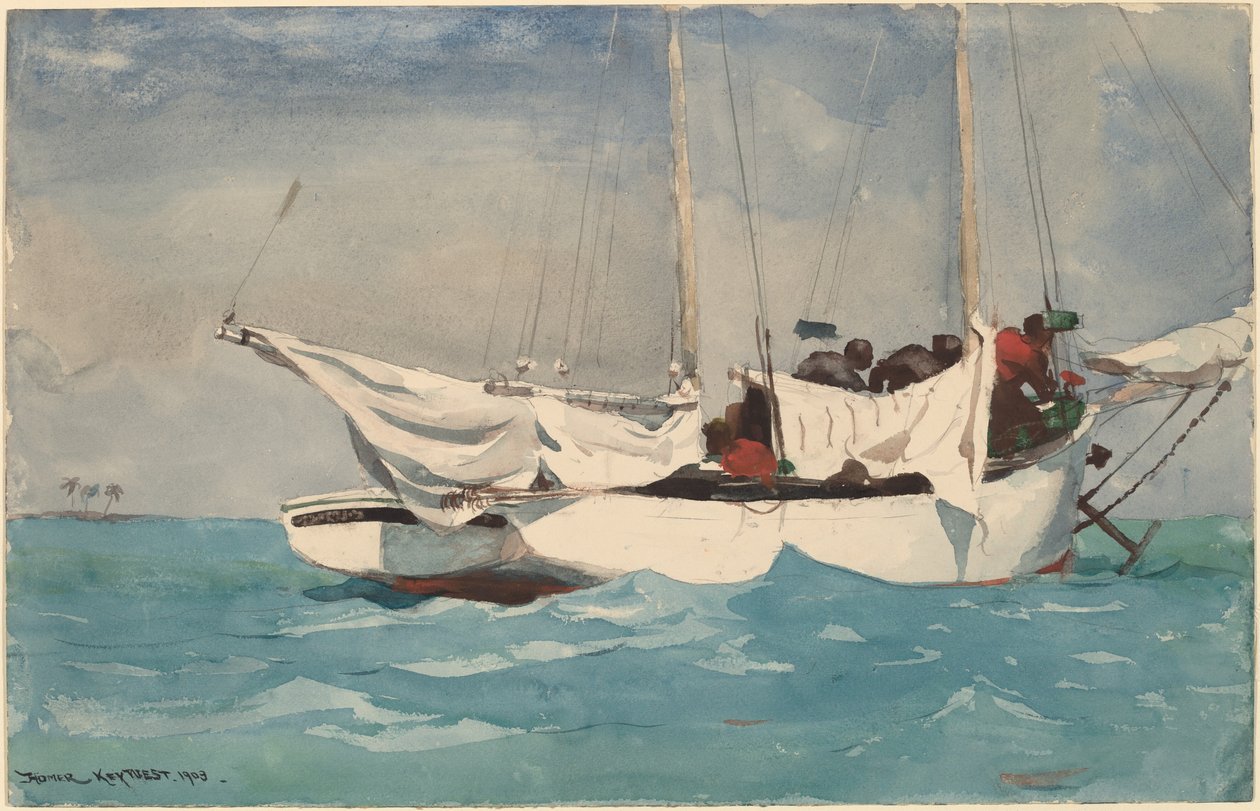 Key West, Hauling Anchor od Winslow Homer