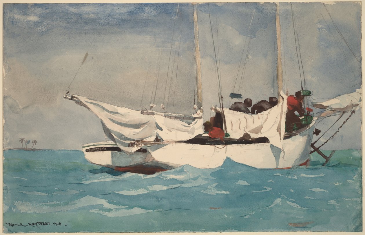 Key West, Zvedání kotvy od Winslow Homer