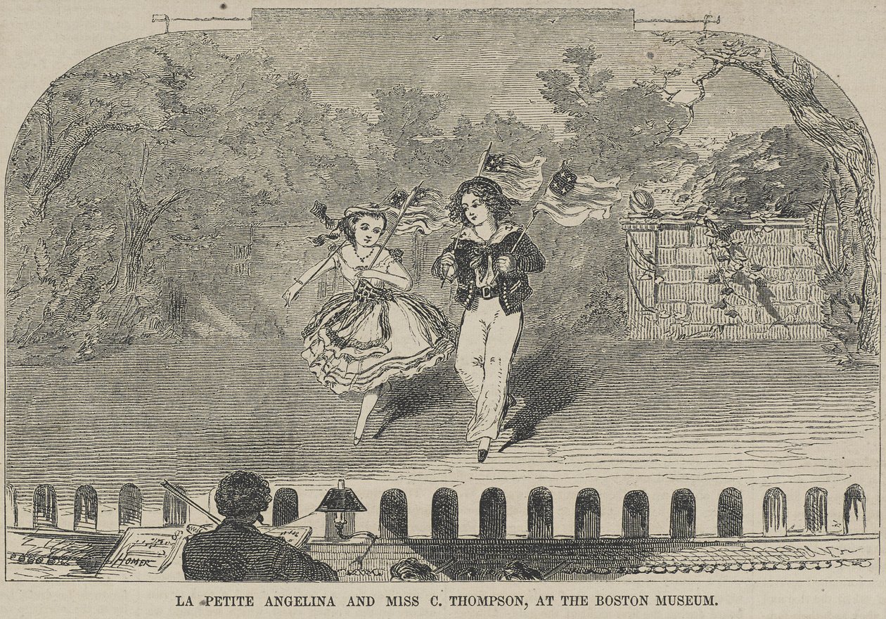 La Petite Angelina a slečna C. Thompsonová v Bostonském muzeu od Winslow Homer