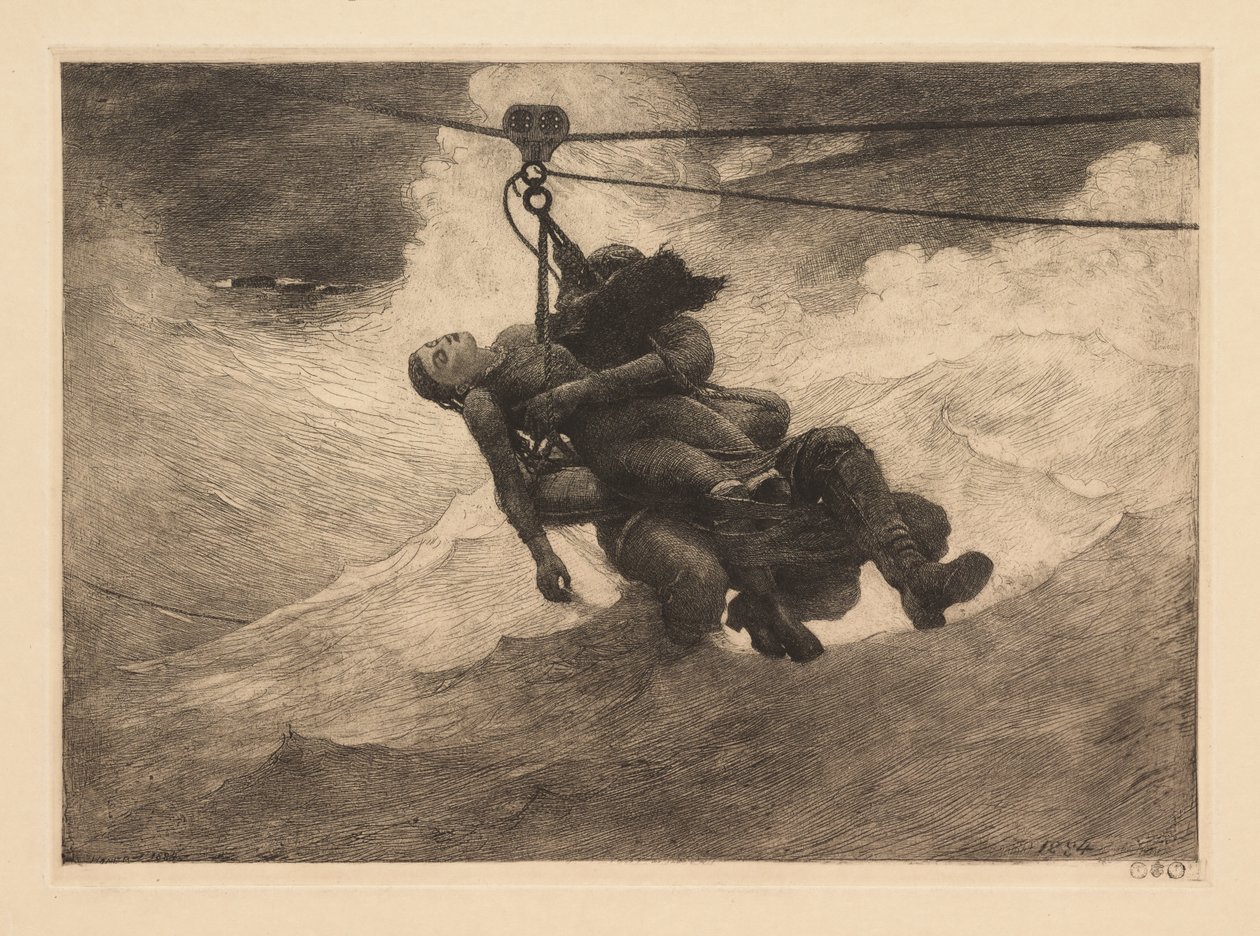 Záchranné lano od Winslow Homer