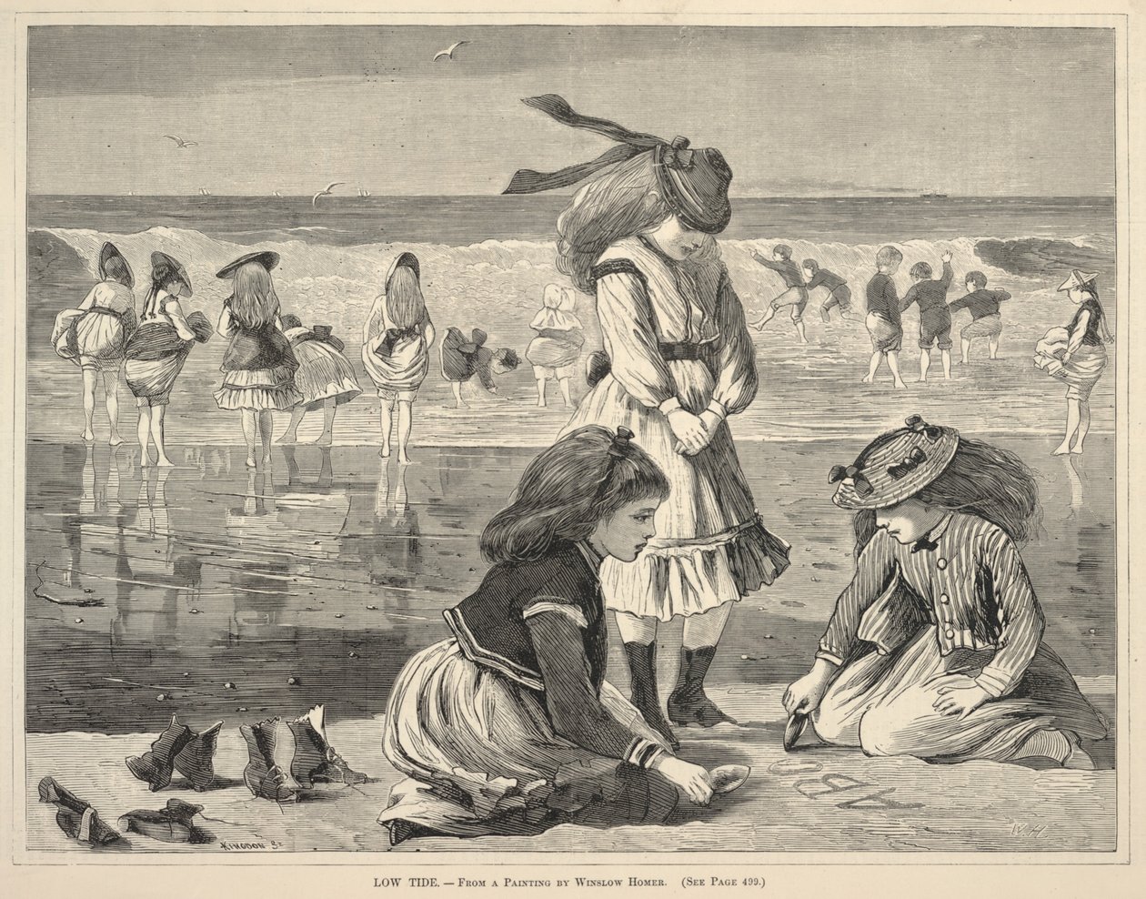 Odliv, z Každé soboty, 6. srpna 1870 od Winslow Homer