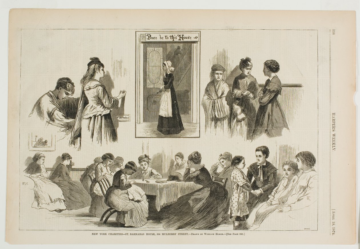 New York Charities-St Barnabas House, 304 Mulberry Street od Winslow Homer