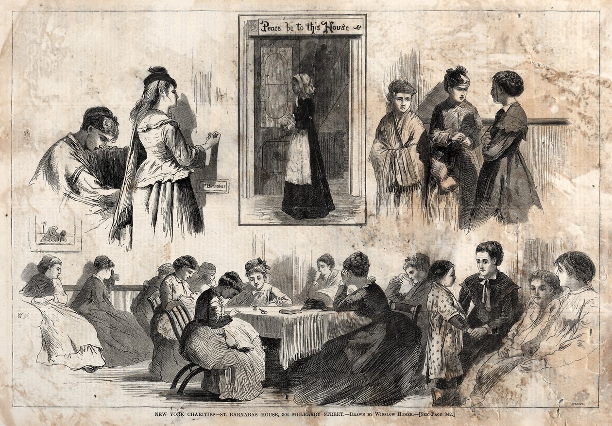 New York Charities - St. Barnabas House, 304 Mulberry Street od Winslow Homer