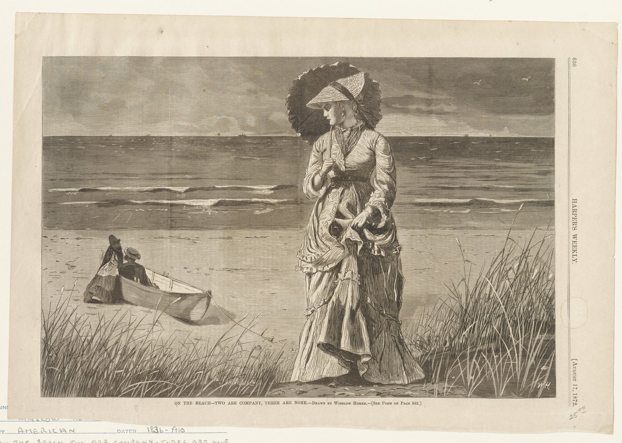 Na pláži - Dva jsou společnost, tři ne od Winslow Homer