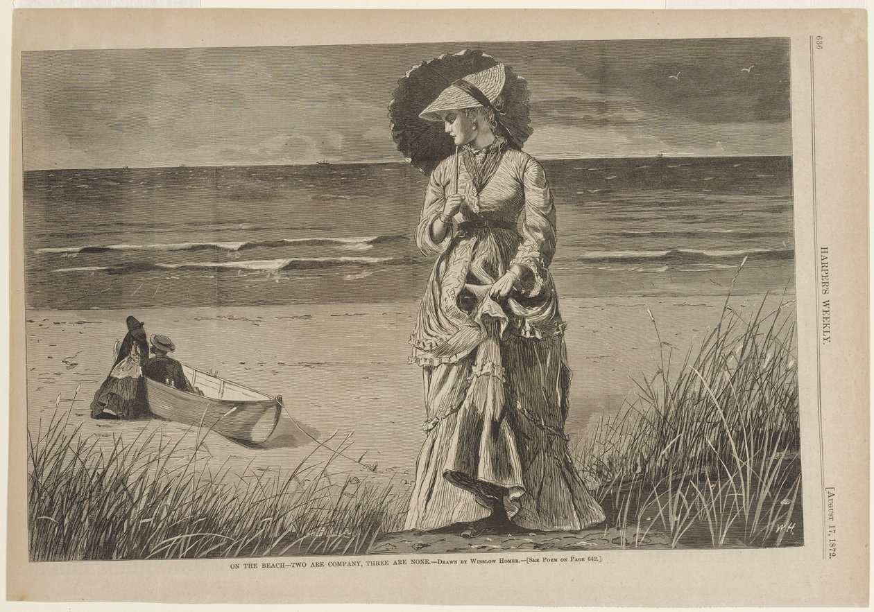 Na pláži - Dva jsou společnost, tři ne od Winslow Homer