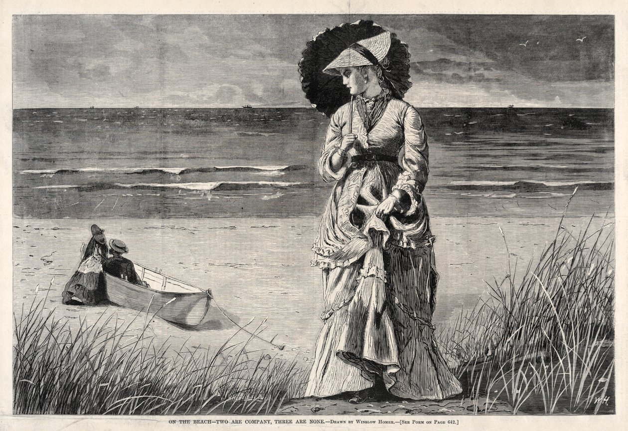Na pláži - Dva jsou společnost, tři nejsou žádný, 1872. od Winslow Homer