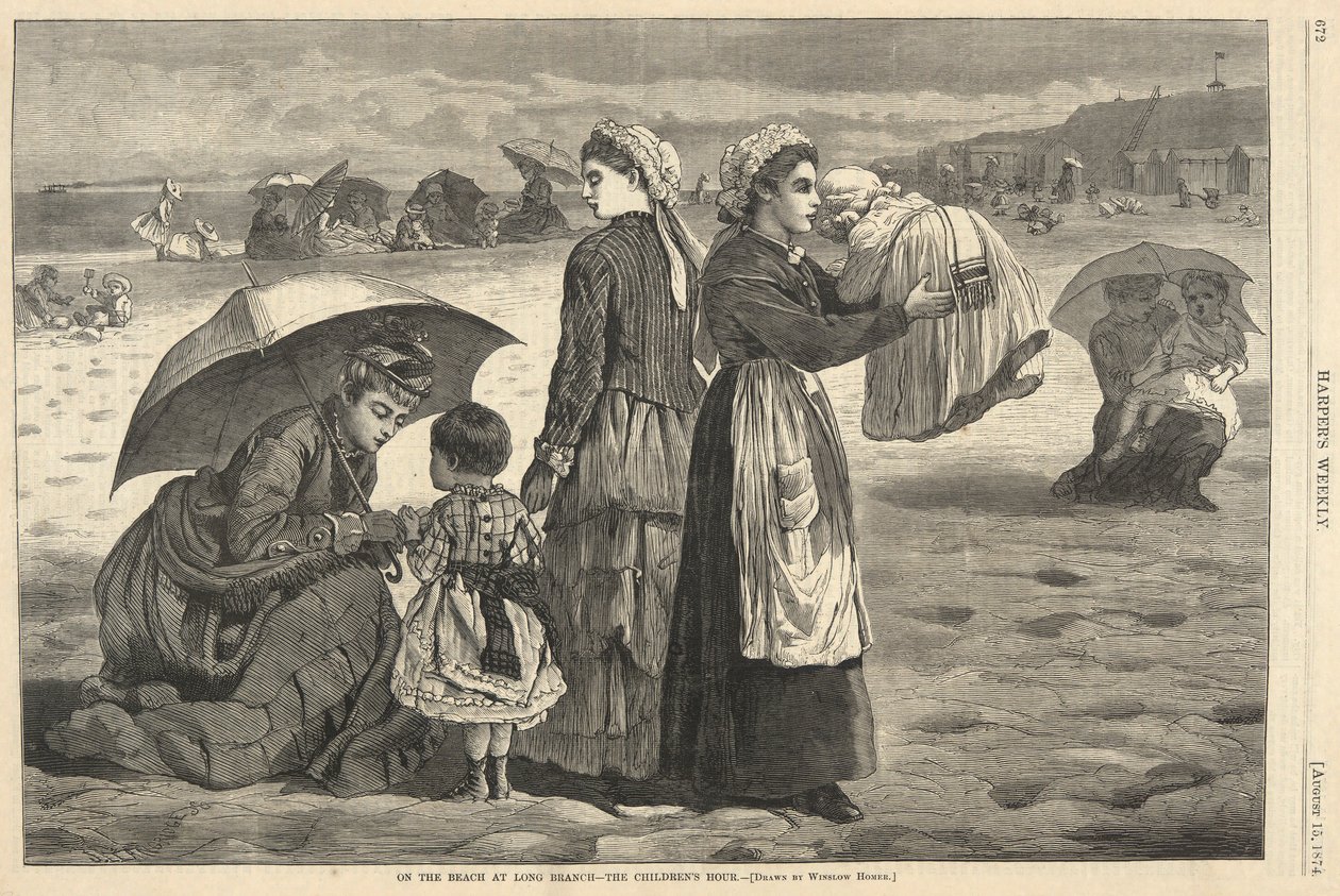 Na pláži v Long Branch od Winslow Homer
