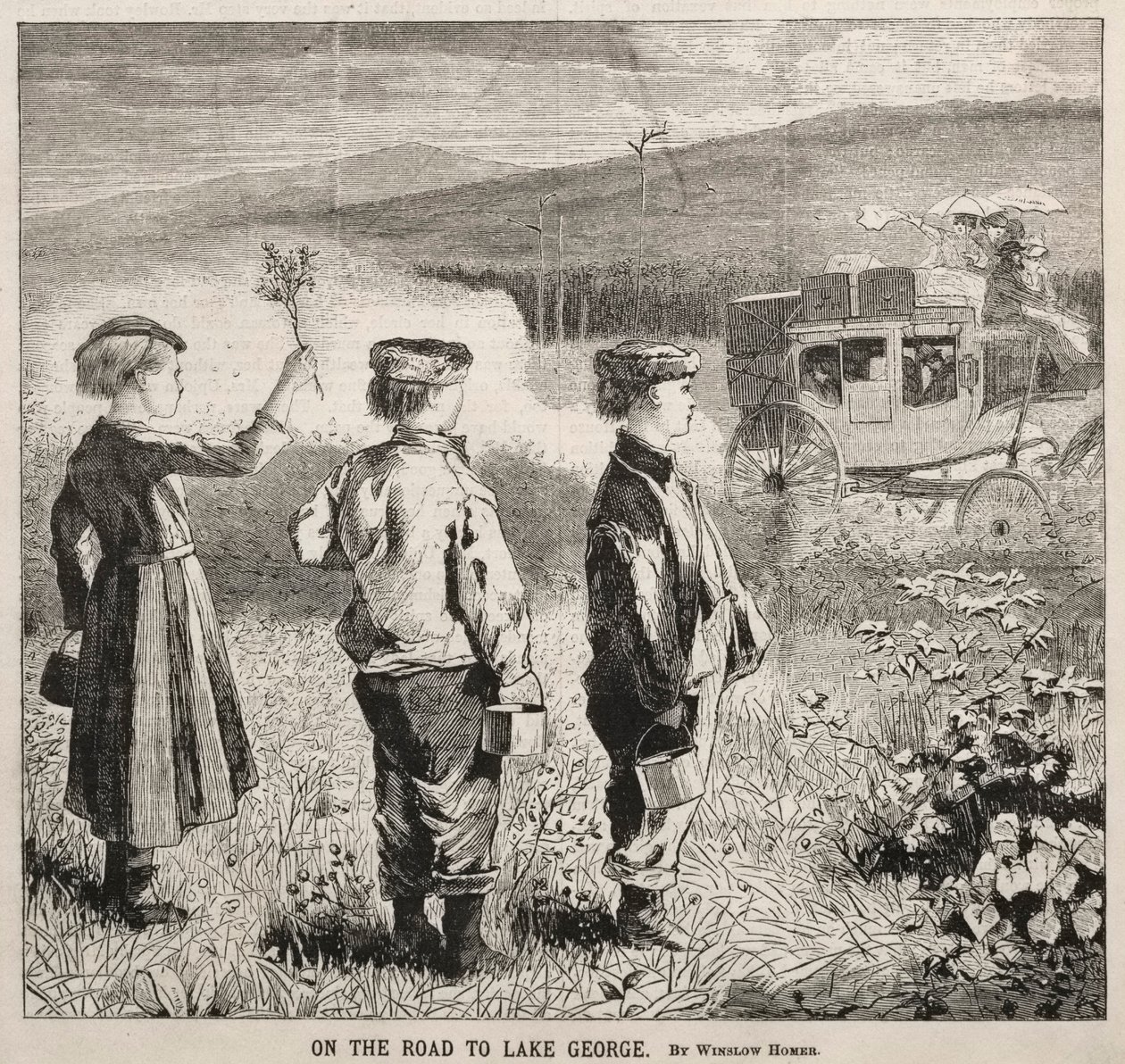 Na cestě k jezeru George, 1869. od Winslow Homer