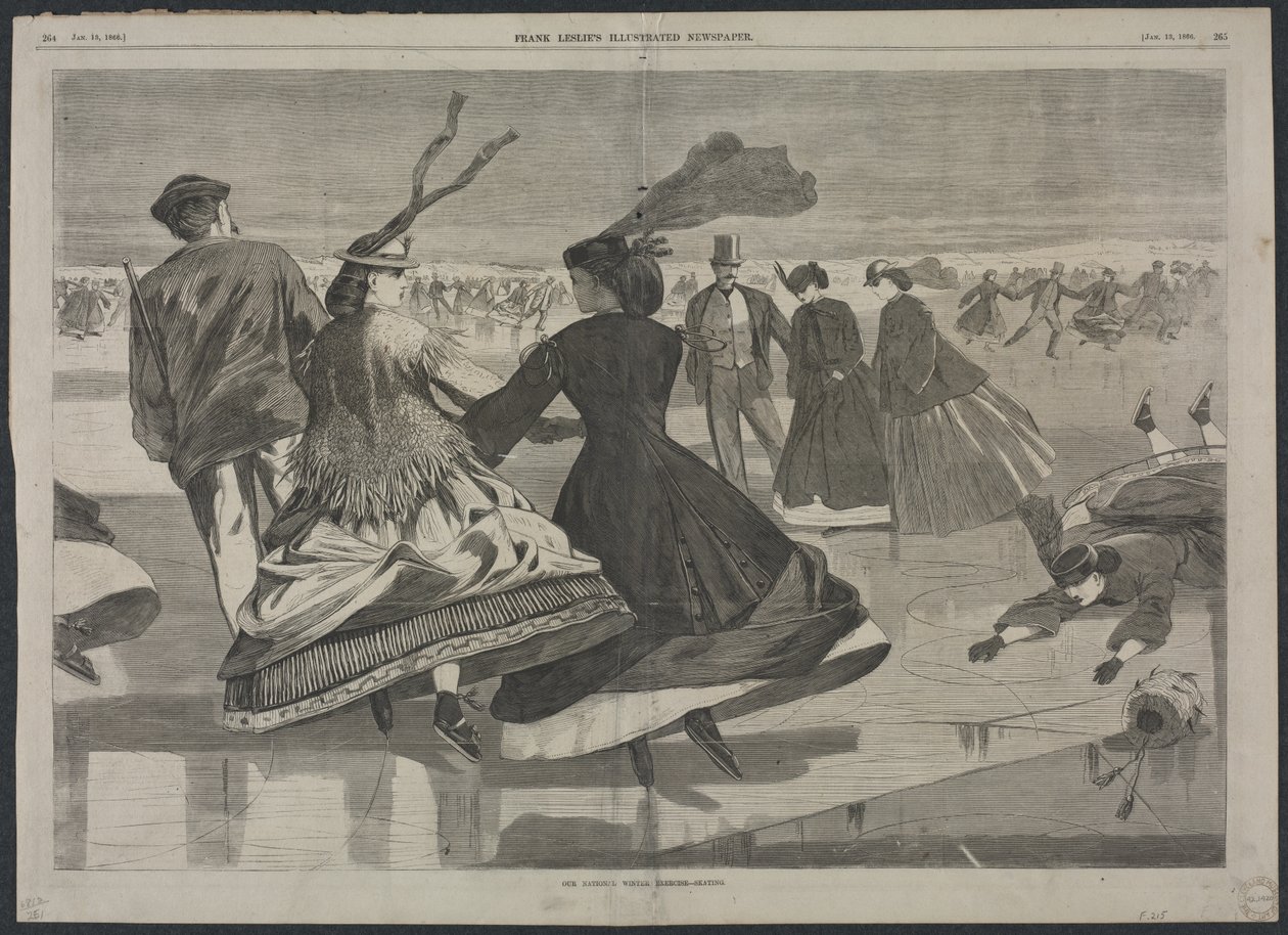 Naše národní zimní cvičení - bruslení od Winslow Homer