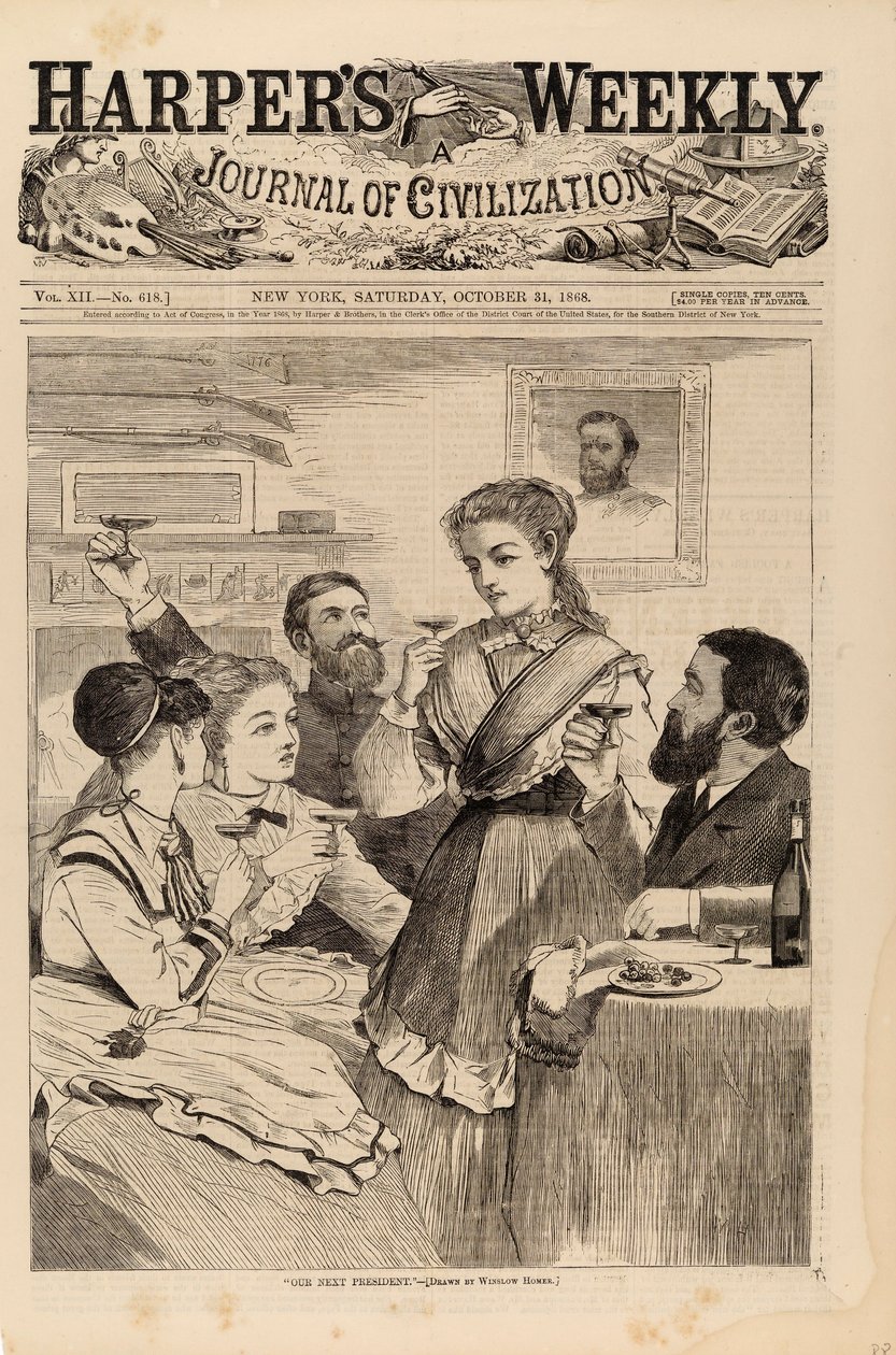„Náš příští prezident“, z časopisu Harper’s Weekly, 31. října 1868 od Winslow Homer