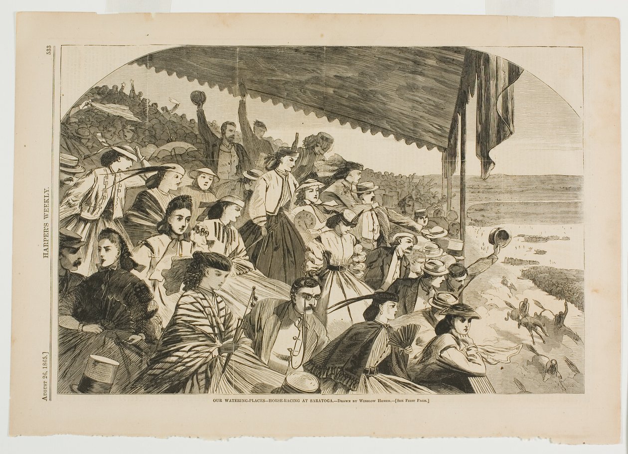 Naše místa k napájení - dostihy v Saratoze od Winslow Homer