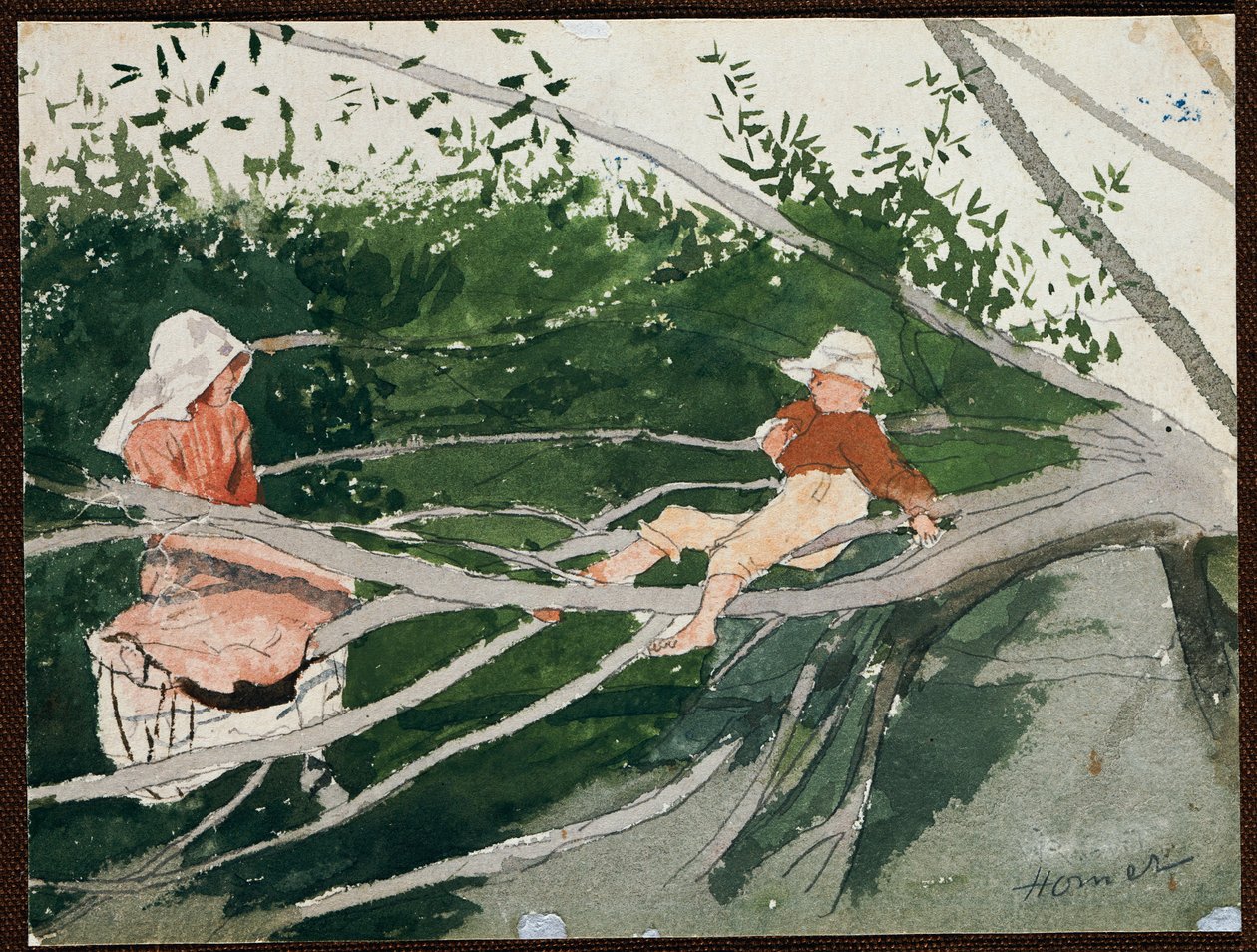 Venku na končetině od Winslow Homer