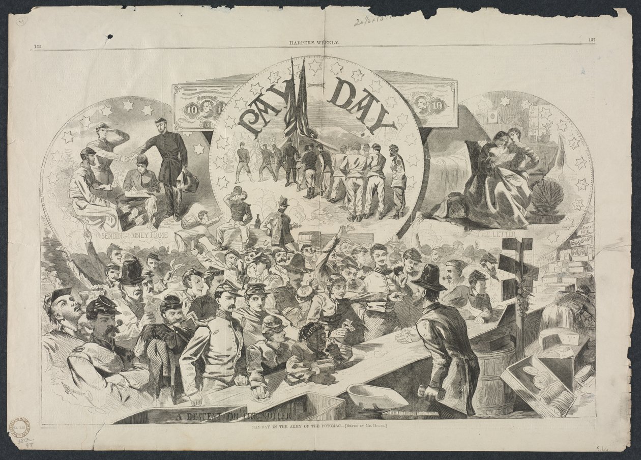 Pay Day v armádě Potomac, 1863. od Winslow Homer