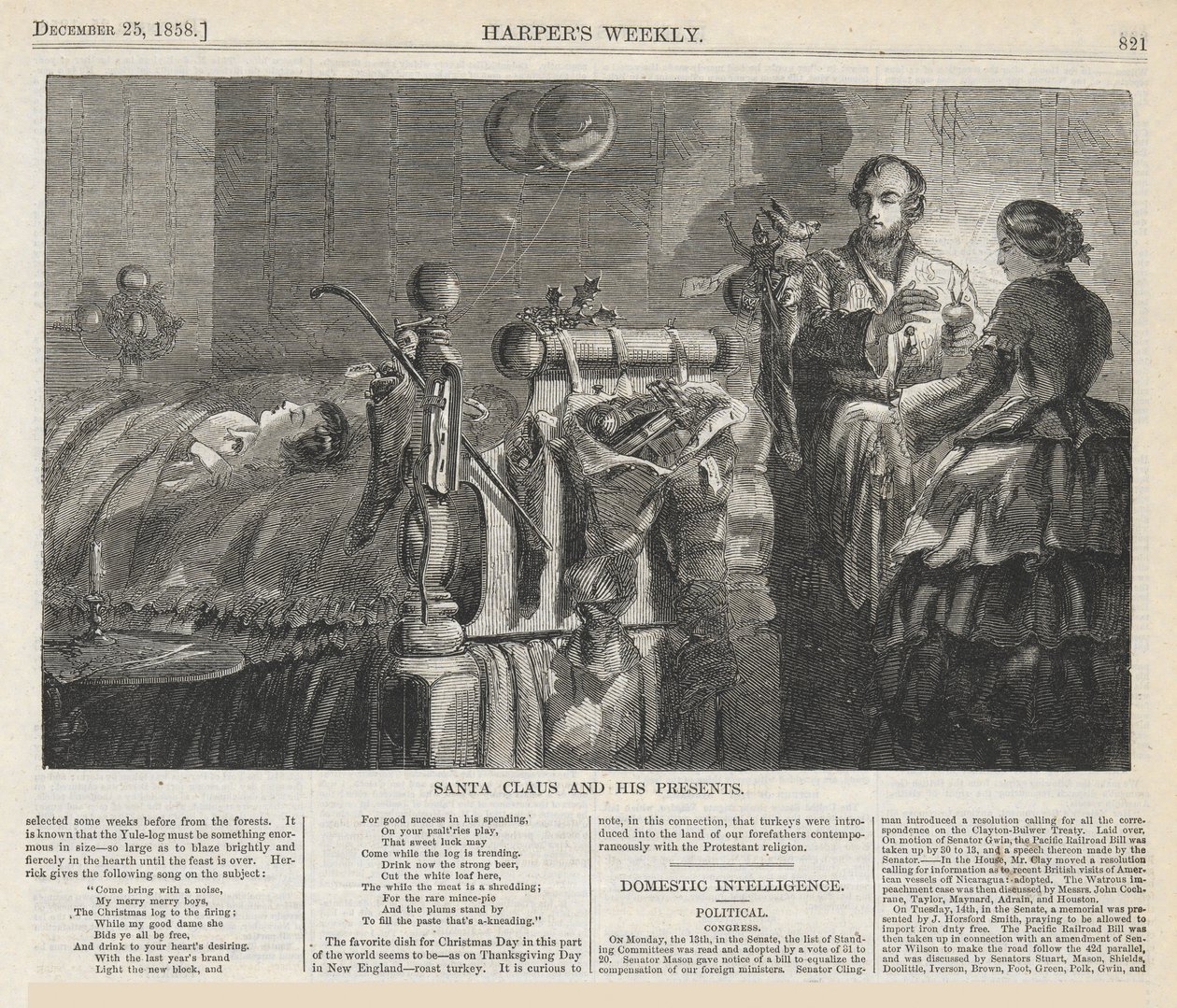 Santa Claus a jeho dárky od Harpera od Winslow Homer