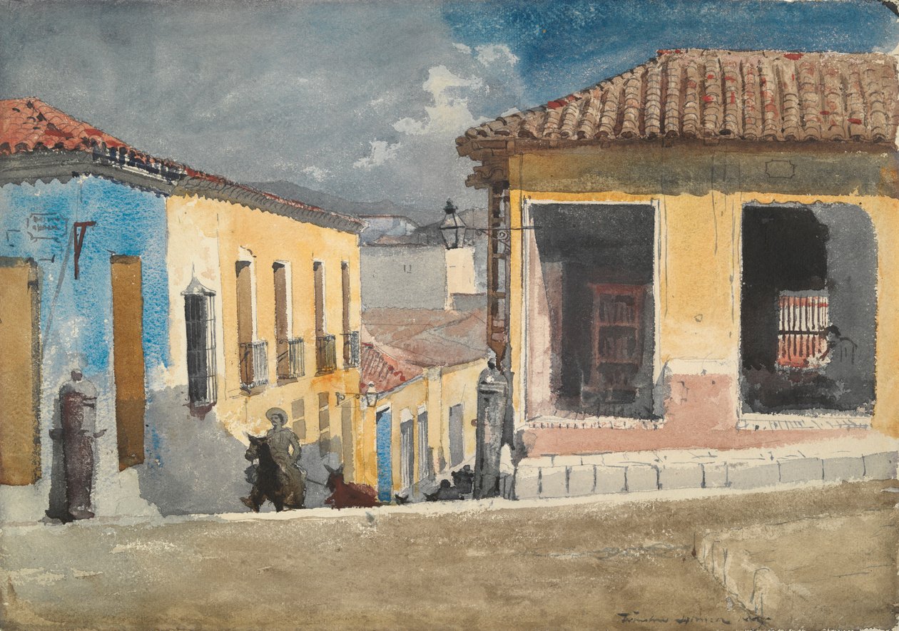 Santiago de Cuba: Pouliční scéna od Winslow Homer