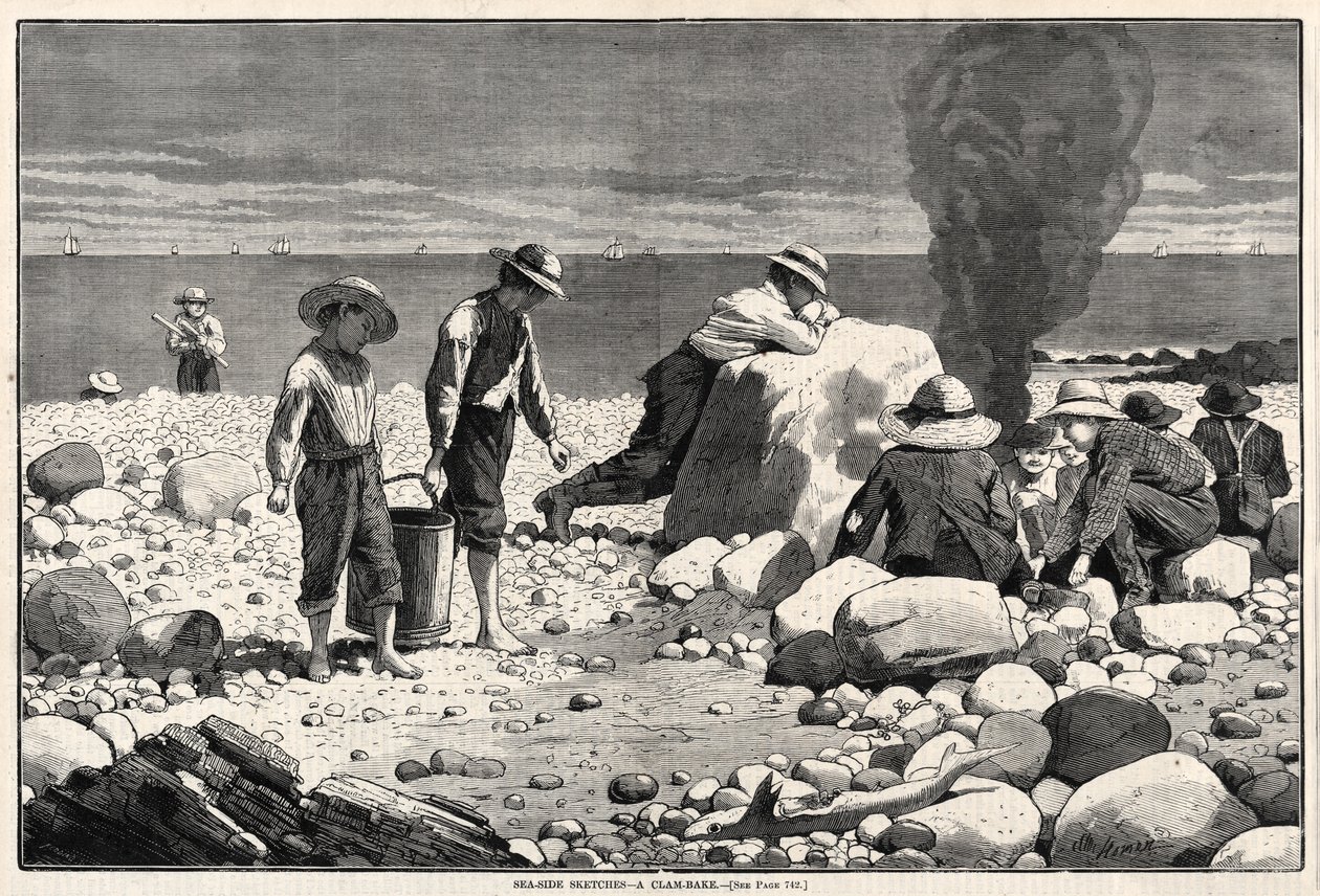 Náčrtky moře - škeble, 1873. od Winslow Homer