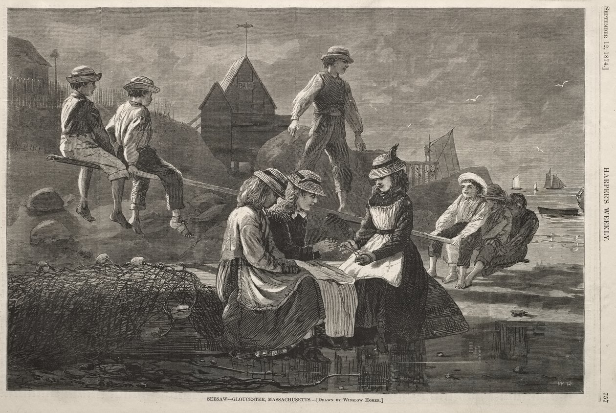 See Saw – Gloucester, Massachusetts od Winslow Homer