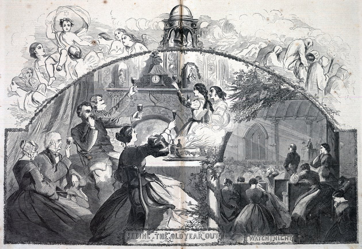 Rozloučení se starým rokem, z časopisu Harper’s Weekly, 5. ledna 1861 od Winslow Homer