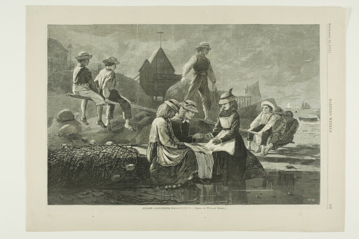 Seesaw-Gloucester, Massachusetts od Winslow Homer