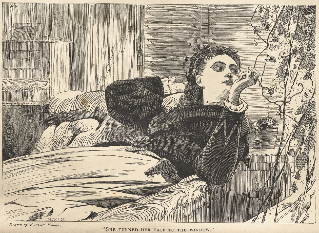 „Obrátila tvář k oknu“ od Winslow Homer