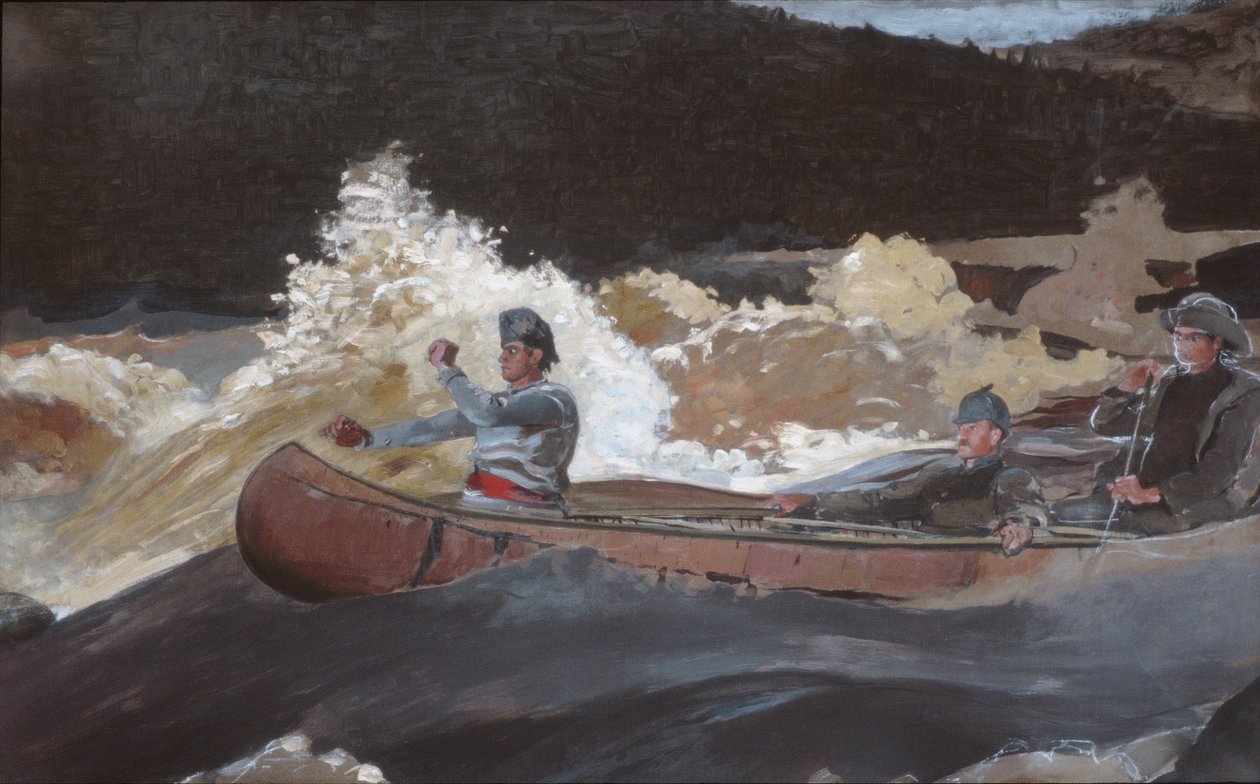 Střelba na Rapids, řeka Saguenay od Winslow Homer