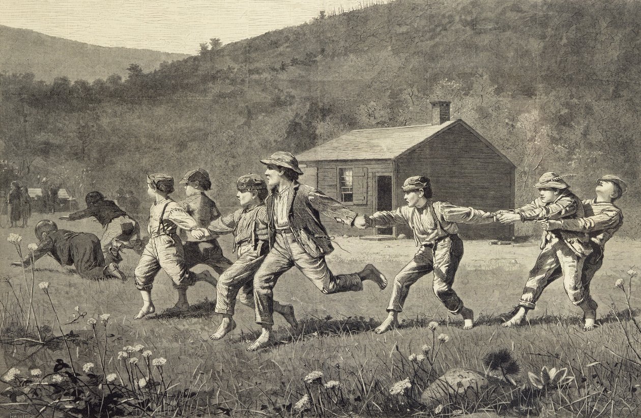 Prásknutí bičem (dřevoryt) od Winslow Homer