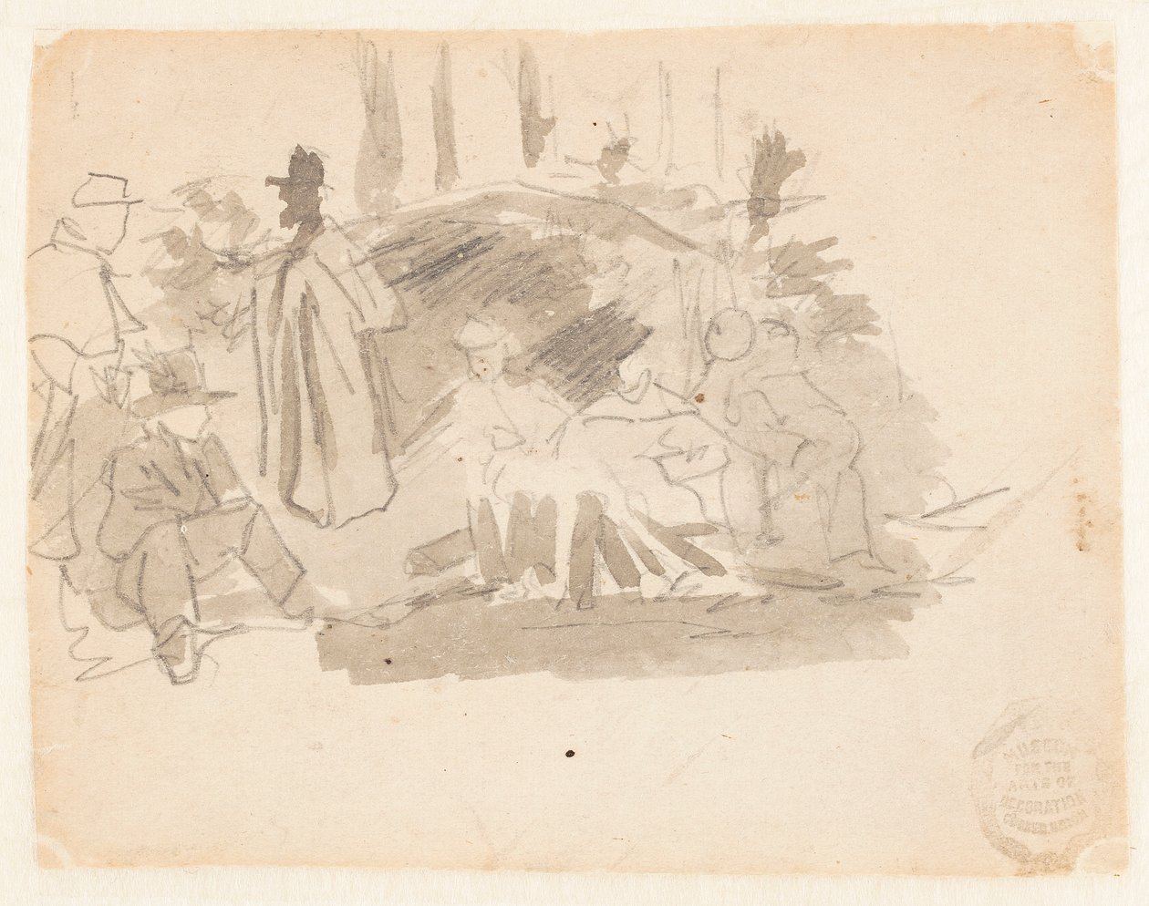 Vojáci kempování od Winslow Homer