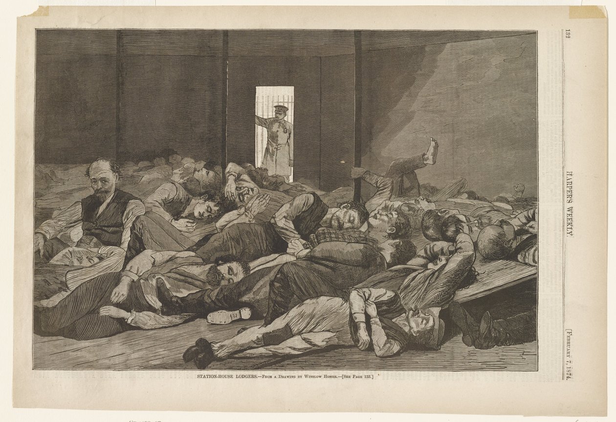 Nájemníci ve staniční budově od Winslow Homer