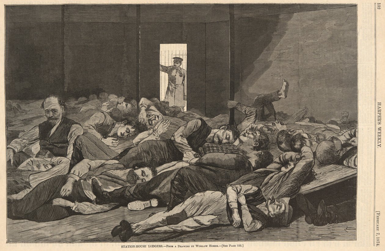 Station-House Lodgers, od Harper od Winslow Homer
