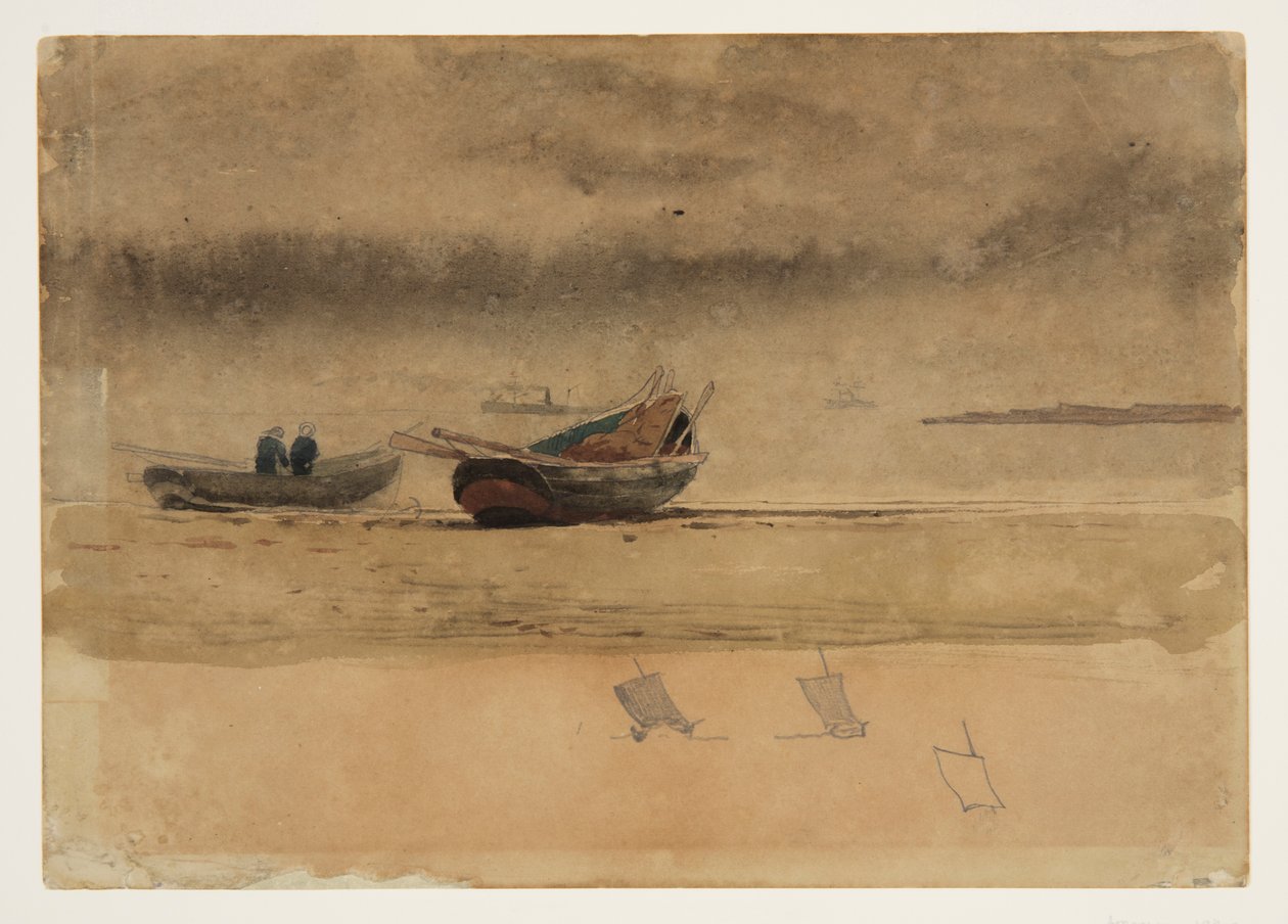Záďový pohled na dvě veslice, Anglie od Winslow Homer