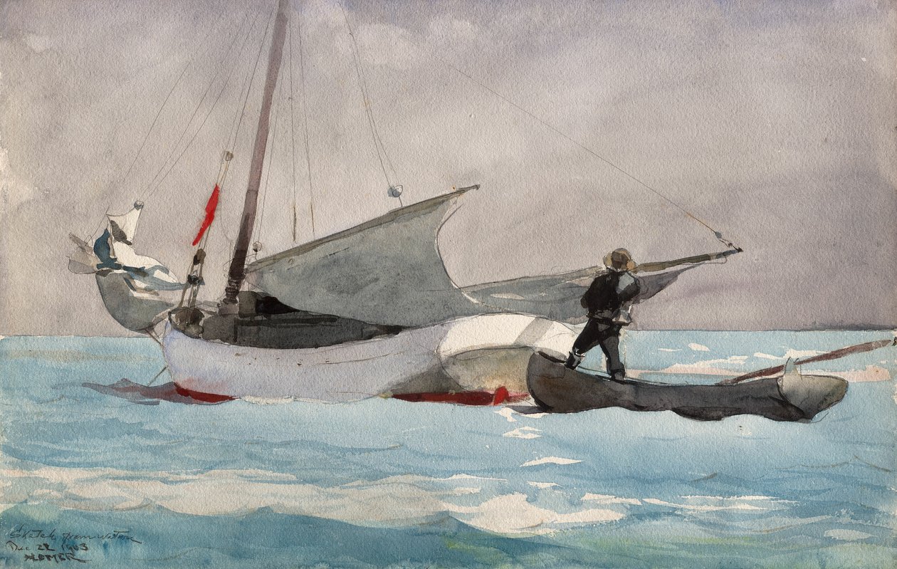Uložení plachty od Winslow Homer