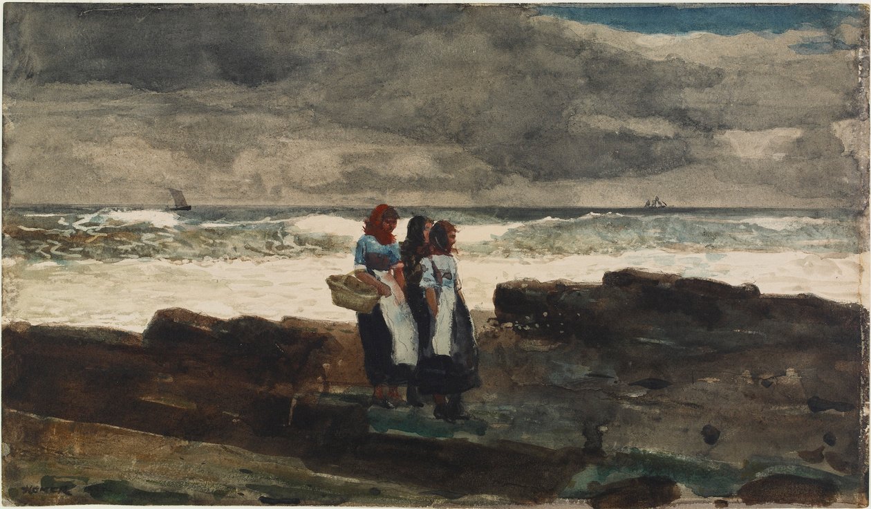 Slunce a mraky od Winslow Homer