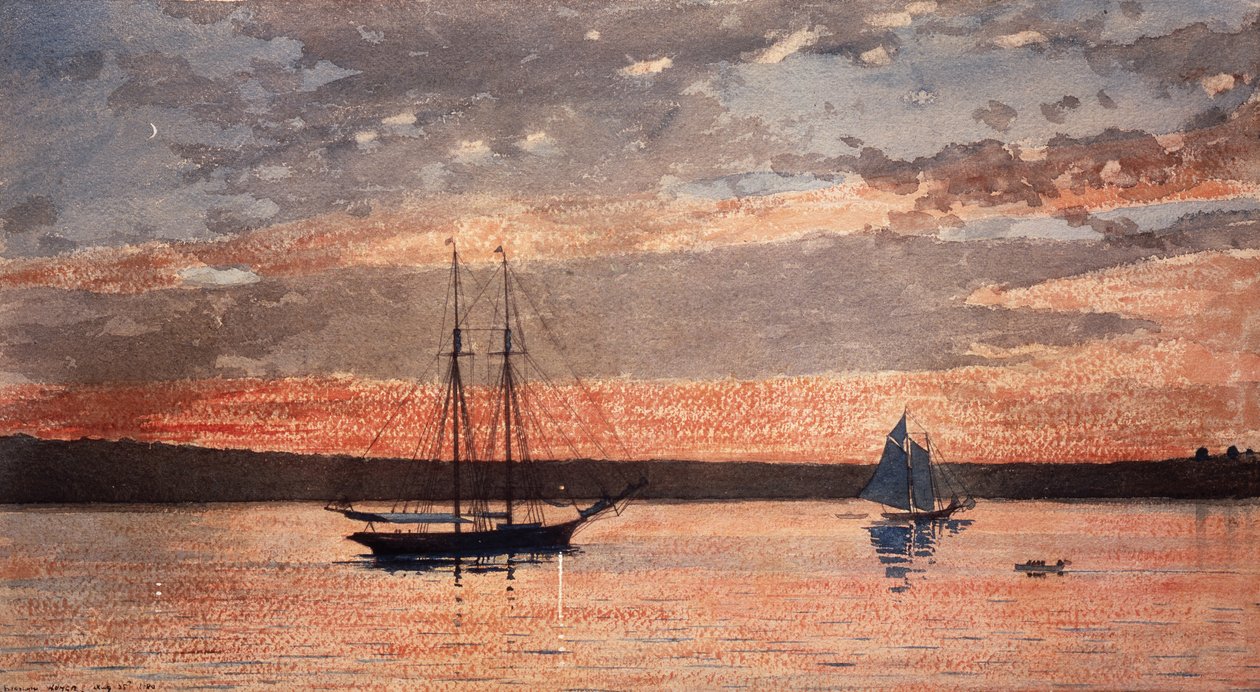 Západ slunce v Gloucesteru od Winslow Homer