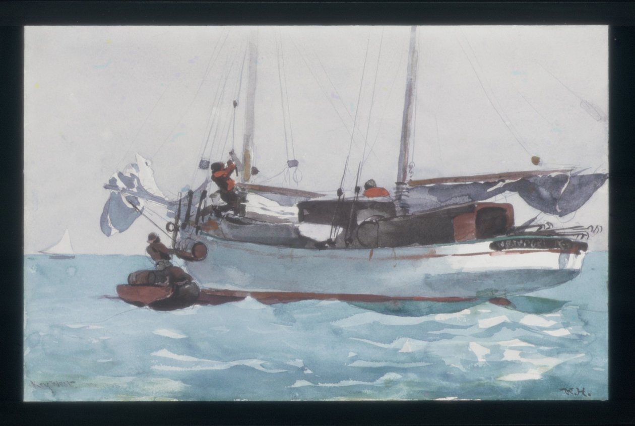 Nakládání mokrého zboží (škuner s názvem Newport, K. W.) od Winslow Homer