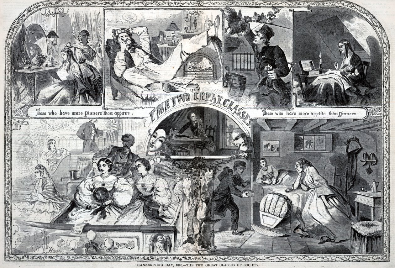 Den díkůvzdání, 1860, Dvě velké třídy společnosti, z Harper